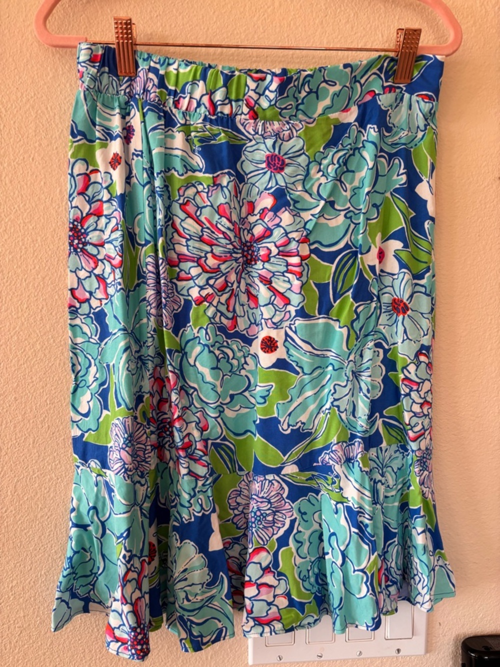 Lilly Pulitzer Blue/Green Long Skirt